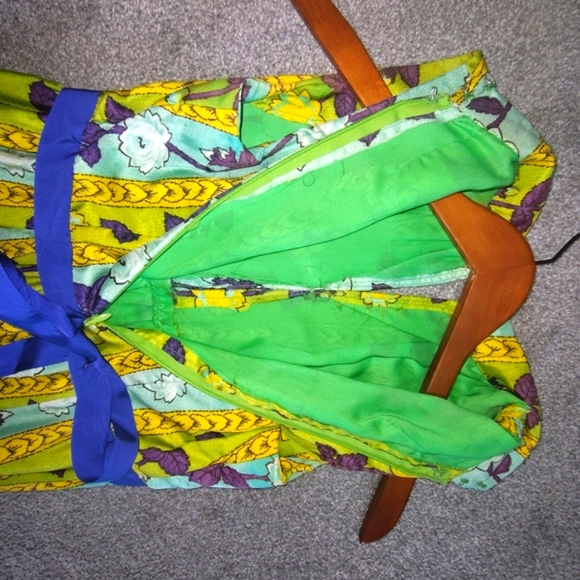 Vintage 70's Vibrant Sleeveless Maxi Dress VTG - Picture 14 of 16